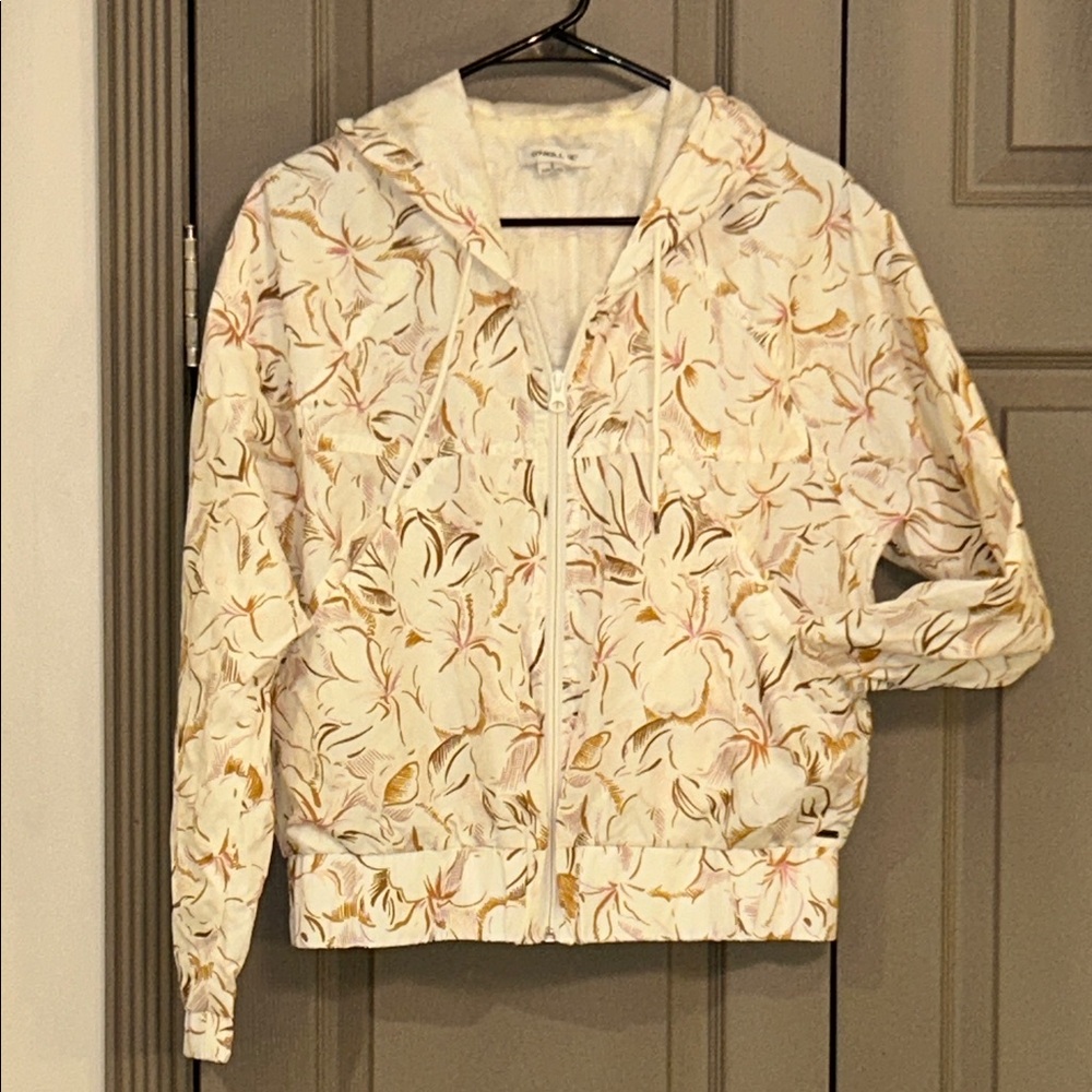 O'Neill Cream Floral Water Resistant Jacket